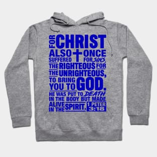 1 Peter 3:18 Hoodie